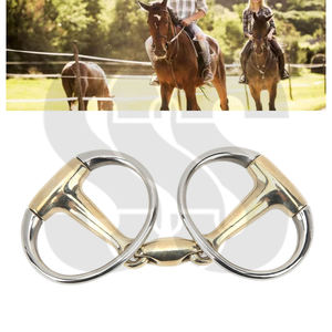 Mejor proveedor: Bocados de silla de montar de alta resistencia con anillo en D, boquilla de acero inoxidable, soporte lateral estable que evita el deslizamiento del bocado, para entrenamiento. - Product Image 4