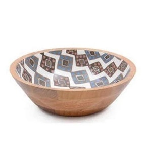 Producto de tendencia Cuencos de madera natural Tamaño personalizado Tazón de madera con acabado de esmalte de Acacia Tazón para servir. - Product Image 5