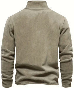 OEM Sweats à capuche et sweat-shirts à manches longues avec col montant et demi-fermeture éclair personnalisés et imprimés d'étoiles de haute qualité pour hommes Respirant Casual Wear - Product Image 2