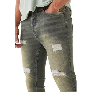 กางเกงยีนส์ผู้ชายคุณภาพสูงขายส่ง ดีไซน์ขาดๆ แบบใหม่ ทรงเข้ารูป ขายส่งกางเกงยีนส์ผู้ชาย - Product Image 6