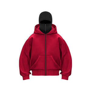 Dernier modèle 2026, sweat à capuche balaclava zippé avec logo personnalisé, streetwear pour homme de haute qualité, veste à capuche pour l'extérieur, hiver - Product Image 2