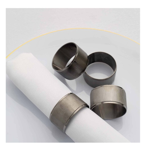 ห่วงรัดผ้าเช็ดปากโลหะสีดำสวยงามอุปกรณ์เสริมสำหรับวางบนโต๊ะอุปกรณ์ตกแต่งบ้านสำหรับใช้ในงานปาร์ตี้ - Product Image 4