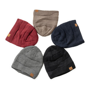Calidad Premium último diseño Beanie sombreros Jacquard venta al por mayor 100% lana y algodón personalizado Beanie sombreros - Product Image 5