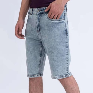 Short en jean délavé à l'acide vintage pour hommes taille haute personnalisé OEM Baggy été Streetwear mode décontractée avec motif solide - Product Image 3