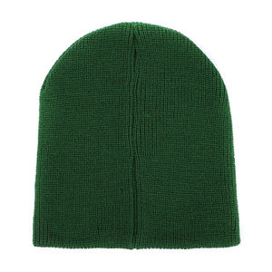 Gorro de Punto Jacquard Personalizado, Color Verde Oscuro, Cálido para Invierno, Suave, Elástico, Estilo Slouchy, Unisex, OEM, Marca Privada, Venta al Por Mayor - Product Image 3