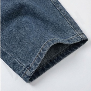 Jeans en denim pour femme, taille haute, coupe large et ample, couleur personnalisable, style vintage, respirant, streetwear, effet vieilli, coupe streetwear, avec nœud - Product Image 6