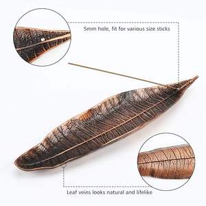 Quemador de Incienso Religioso de Latón con Diseño de Hoja, Decoración para el Hogar y la Oficina con Diseño Personalizado para Uso Regular - Product Image 3