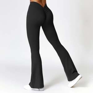 Leggings de Yoga con Cintura Alta en Forma de V para Mujer, Pantalones Anchos de Pierna Ancha con Cintura Elástica de Alta Calidad, Secado Rápido, para Gimnasio, Fitness y Deportes - Product Image 2