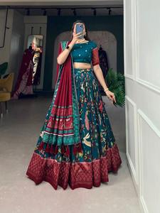 Dernier Designer Coton Soie Imprimé Travail Lehenga Choli Par Fab Zone Par Fab Zone - Product Image 4