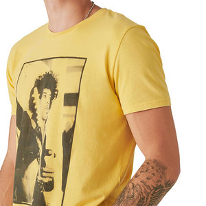 Camiseta ajustada al cuerpo hecha en algodón poliéster apretado estilo personalizado Casual liso manga corta hombres camisetas - Product Image 6