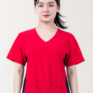 Uniformes hospitaliers Scrubs médicaux Chemise de bonne qualité Uniforme de laboratoire WRAP stocké dans une boîte en carton Fabriqué au Vietnam Fabricant - Product Image 1