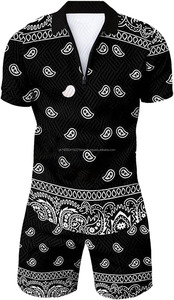 Vente en gros de vêtements de sport de marque personnalisés pour hommes jogger d'entraînement short OEM unisexe imprimé de haute qualité ensemble de t-shirts et shorts - Product Image 4