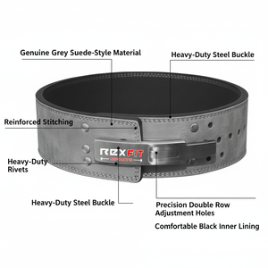 Cinturón de Peso de Cuero Rexfit para Entrenamiento de Fuerza y Gimnasio, para Soporte Lumbar Durante el Entrenamiento - Product Image 4