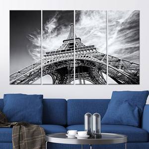 Tableau imprimé sur toile : Décoration paysagère de la Tour Eiffel de Paris, toile enveloppée 4P - Product Image 1