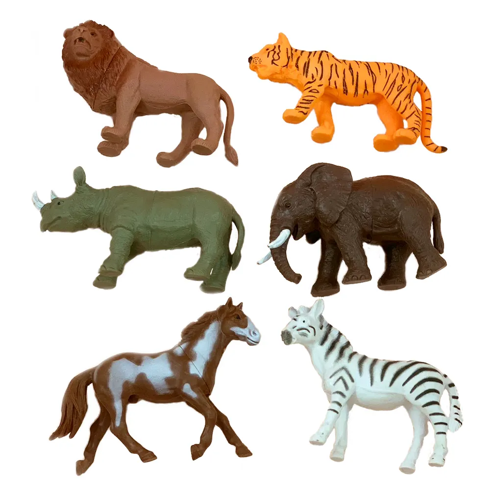 Figura de acción personalizada de animales de la selva, juguete de PVC para coleccionistas y niños