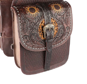 กระเป๋าทรงอานม้าหนังแท้สำหรับขี่ม้าอุปกรณ์สำหรับขี่ม้าแบบตะวันตก - Product Image 3