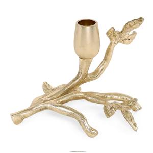 Portavelas de Metal hecho a mano para un hogar elegante, superficie texturizada estética clásica para Bodas de Pascua y Navidad - Product Image 2