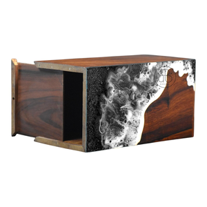 Urne en palissandre pour cendres Design en résine noire Boîte de crémation pour adulte Souvenir de crémation personnalisé - Product Image 2