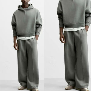 Trajes de jogging atléticos Chándal de lana de algodón casual con bolsillos con cremallera Chándal - Product Image 2