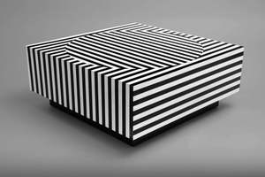 โต๊ะกาแฟสไตล์โบราณฝังกระดูก งานฝีมือฝังลายดอกไม้ เฟอร์นิเจอร์ห้องนั่งเล่น - Product Image 2