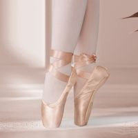 Zapatillas de Ballet con Diseño Personalizado en Dorado/Negro Satinado para Niñas, Venta al Por Mayor Directa de Fábrica a Precio Económico