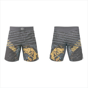 Short de combat MMA pour homme à motifs floraux Kickboxing Grappling Compression Gear Sublimated No Gi Training Gear Embroidered Ruffles - Product Image 3