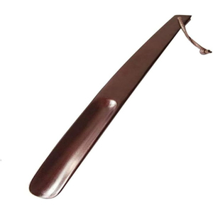 Portátil 15 pulgadas de largo zapato de madera cuerno personas mayores hombres mujeres niños bota cuchara/bota cuerno bucle Color marrón - Product Image 1