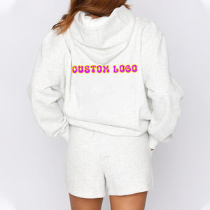 Ensemble deux pièces décontracté pour femme été 2026, ensemble assorti, coton respirant écologique, sweat-shirt et short à vendre - Product Image 2