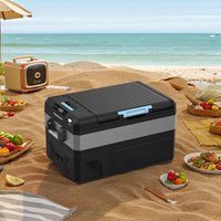 35L/45L 12V Réfrigérateur Congélateur Mini Réfrigérateur à Batterie avec Compresseur pour Voyage Camping Pique-nique Activités de Plein Air