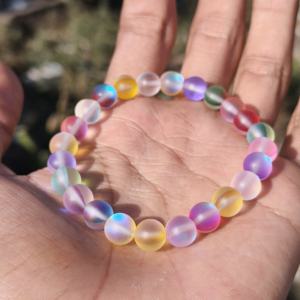 Multi Quartz Adjustable 8mm Gemstone Beaded 925 <b>Silver</b> Luxury <b>Bracelet</b> Colorful Crystal Stacking Jewelry Gift for Women <b>Children</b> - Product Image 2