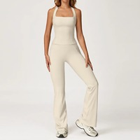 Conjunto de Yoga de 2 Piezas para Mujer, Cintura Alta, Leggings de Compresión y Top, Secado Rápido, Personalizable al por Mayor
