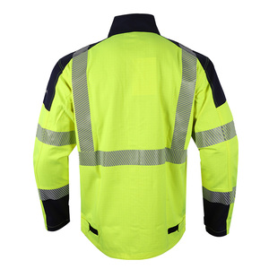 उच्च गुणवत्ता वाली लौ रेटेलेंट वर्कवियर सुरक्षा जैकेट सुरक्षा जैकेट सुरक्षा परावर्तक के साथ उच्च दृश्यता कार्य जैकेट - Product Image 3