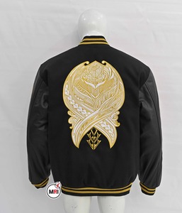 High Quality Wool Body Leather Sleeves Embroidery Logo Letterman <b>jacket</b> Streetwear <b>Varsity</b> <b>Jacket</b> for Men <b>Vintage</b> Cotton - Product Image 2