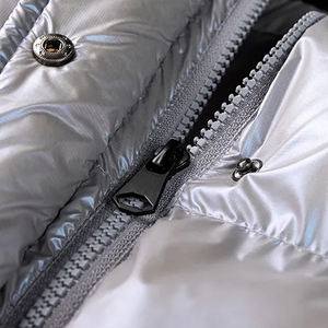 Abrigo de burbujas impermeable de invierno personalizado para mujer con lona transpirable a prueba de viento con capucha y cremallera chaqueta cálida con relleno de hojaldre - Product Image 5