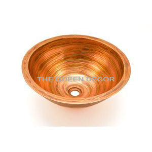 Bassin en métal au design martelé en cuivre antique avec poignée en cuivre de qualité supérieure pour le visage et le lavage des mains. - Product Image 2