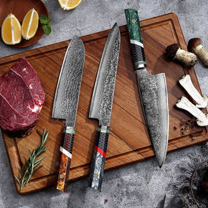 Cuchillo Gyuto de 8 Pulgadas, 67 Capas de Acero Damasco VG10 10Cr15CoMoV con Mango de Resina Compuesta Colorida y Malla de Aluminio - Product Image 4