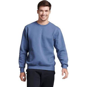 Sudadera extragrande de manga larga con cuello redondo para hombre con serigrafía lisa de algodón liso personalizada de alta calidad - Product Image 1