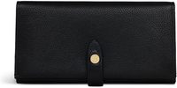 100% asli lembut dan indah dibuat dari kulit premium wanita dompet ritsleting hitam