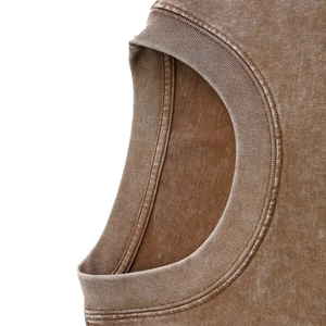 เสื้อยืดผ้าฝ้าย100% ผู้หญิงสไตล์วินเทจเสื้อยืดผ้าฝ้ายโอเวอร์ไซส์โชว์ไหล่ว่างเปล่าสีน้ำตาลเรียบ - Product Image 4