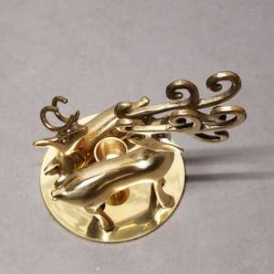 Fournisseur en gros indien Vintage Laiton Renne Paire Buck Doe Bougeoir de Noël Or Fabricant de Bougeoir Vintage - Product Image 4