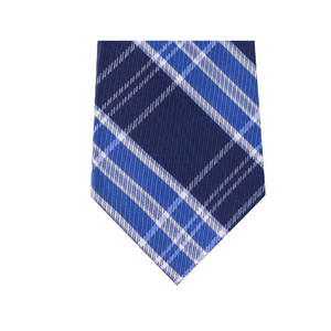 For Tommy for Hilfiger Men's Vincent Navy Regular Size Plaid <b>Tie</b> Embroidered Floral Pattern in Woven <b>Polyester</b> - Product Image 2