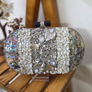 Vente en gros vadrouille nuptiale pochette nacre fête sac à main soirée mariage sac indien fabricants fournisseurs - Product Image 1