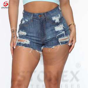 Custom Mens Streetwear Vintage Denim <b>Shorts</b> Casual Logo Baggy Denim <b>Shorts</b> Print Pattern for Women Customized Woven - Product Image 5