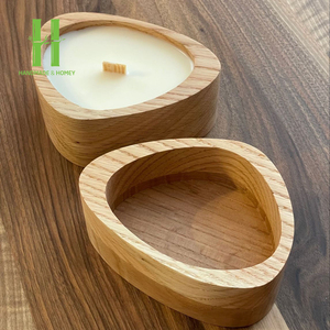 Valentine <b>Heart</b> <b>Shape</b> Dough <b>Bowl</b> Wooden Dough <b>Bowl</b> for Candle Making OEM Customize Handmade Dough <b>Bowls</b> From HNH Craft - Product Image 6