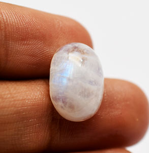 Cabujón de piedra lunar azul calibrado 18X13mm cristales de piedras preciosas sueltas piedras preciosas pulidas suaves para la fabricación de joyas piedra lunar arcoíris - Product Image 1