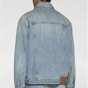 High Quality <b>Customised</b> Men's <b>Denim</b> <b>Jacket</b> Latest Design Long Thin Coated Jeans in Wholesale Price for Winter Season - Product Image 2