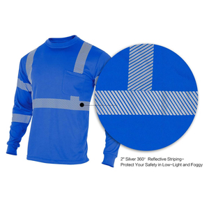 T-shirt haute visibilité 2006 à manches longues pour homme, chemises à bande réfléchissante, sécurité, vêtements d'hiver haute visibilité - Product Image 5