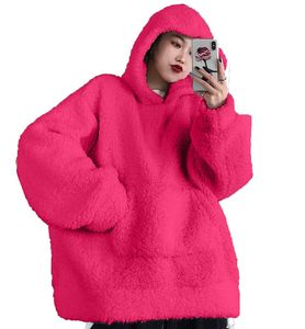 Sudadera con capucha de mezcla de lana Sherpa para mujer, de talla grande Sudadera con capucha, sudaderas con capucha para mujer, tela gruesa y pesada - Product Image 1