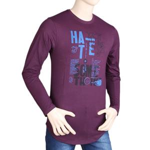 T-shirt à manches longues pour hommes - Violet - Product Image 1