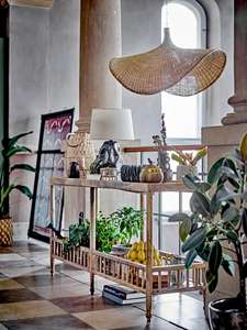 โคมไฟหวายสีน้ำตาลอ่อนแบบทำด้วยมือโคมไฟห้อยระย้าที่แสนสบายของตกแต่งบ้านจากเวียดนาม - Product Image 3